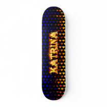 Katrina skateboard fire and flames design.