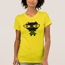 Kats With Glassez : Blacky Kat Tee Shirt