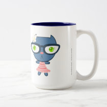 Kats With Glassez : Blu Kitty Mug mugs