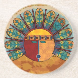 Katsina Sun Face coaster