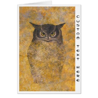 Katsuda Yukio Owl japanese oriental fine art Greeting Card