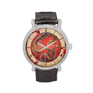 Katsushika Hokusai Mythical Legendary Dragon blood Watch