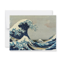 Katsushika Hokusai's Great Wave off Kanagawa Custom Invitations