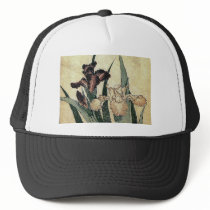 Katsushika Hokusai's Irises (Detail) hats by MasterpieceGallery Katsushika Hokusai's Irises (Detail) hats