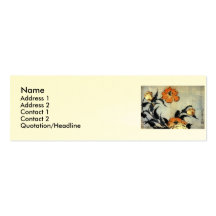 Katsushika Hokusai's Poppies Business Card Templates