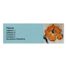 Katsushika Hokusai's Poppies Business Card Template