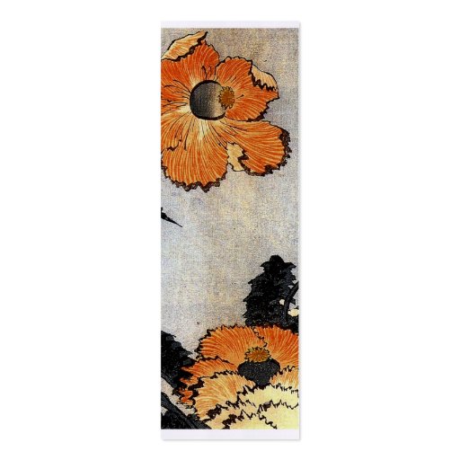Katsushika Hokusai's Poppies Business Cards (back side)