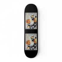 Katsushika Hokusai's Poppies skateboards by MasterpieceGallery Katsushika Hokusai's Poppies skateboards