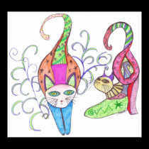 Katty kitties Canvas print