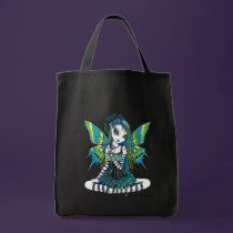 "Katy" Green Tattoo Faerie Art Canvas Tote Bag bags
