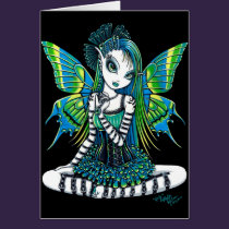 "Katy" Green Tattoo Faerie Art Card cards