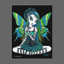 Katy Green Tattoo Fairy Postcard by mykajelina Katy Green Tattoo Fairy Postcard