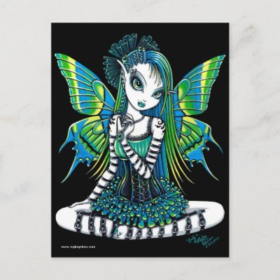 Katy Green Tattoo Fairy Postcard by mykajelina