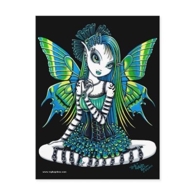 Katy Green Tattoo Fairy Postcard by mykajelina