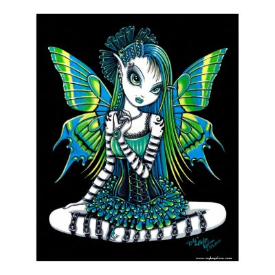 Katy Green Tattoo Fairy Poster by mykajelina. Katy Green Tattoo Fairy Poster