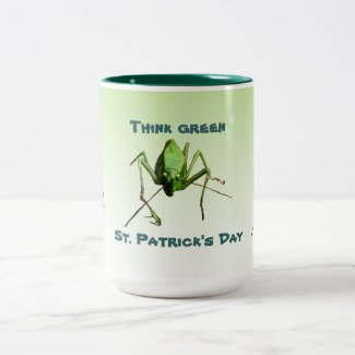 Katydid St. Patricks Day Two-Tone Coffee Mug