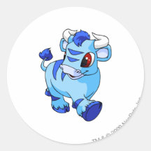 Kau Blue Round Stickers