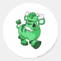 Kau Green Round Sticker