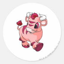 Kau Pink Round Sticker