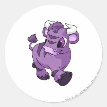 Kau Purple Round Sticker