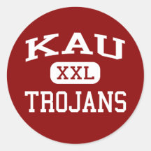 Kau - Trojans - Kau High School - Pahala Hawaii Stickers