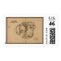 Kauai, 1878, Vintage Hawaii Map postage