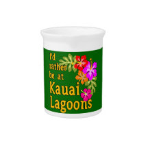 Kauai Lagoons I'd Rather be at Kauai Lagoon Hawaii Beverage Pitcher