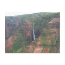 Kauai Mountain Waterfall Postcard by sunsett76 Kauai Mountain Waterfall Postcard