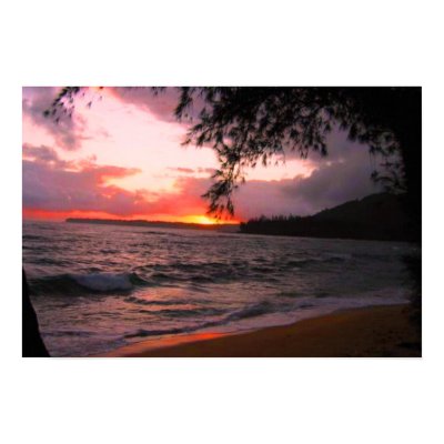 Kauai sunset canvas print by joacreations