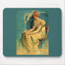 Kava By Alphonse (Alfons) Mucha ~ Art Nouveau Mouse Pad