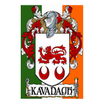 Kavanagh Coat of Arms Irish Flag Print by irishcountry Kavanagh Coat of Arms Irish Flag Print
