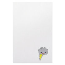 kawai storm cloud stationery design