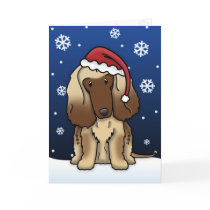 Kawaii Afghan Hound Christmas Card