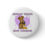 Kawaii Airedale Terrier Rally Obedience Button