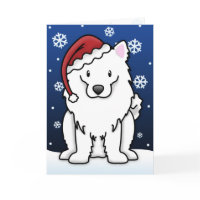 Kawaii American Eskimo Dog Christmas Card card