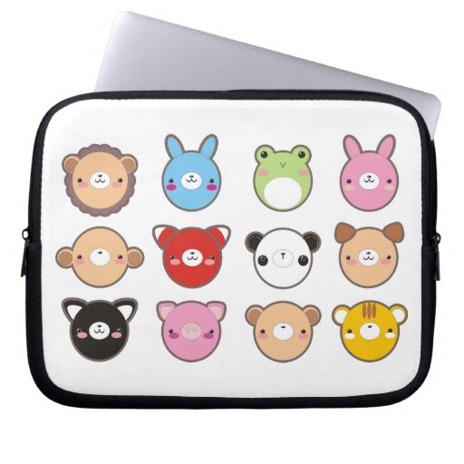 Kawaii Animals Small Laptop Case Laptop Computer Sleeve Zazzle