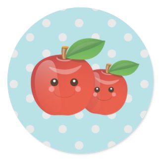 Kawaii Apple Stickers sticker