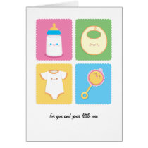 Kawaii Baby Items Greeting Card cards