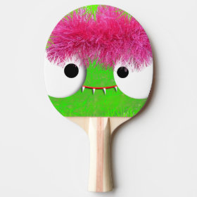 kawaii baby monster face Ping-Pong paddle