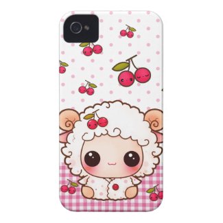 Kawaii baby sheep and cute cherries casematecase