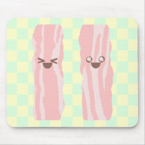 kawaii bacon breakfast mousepads