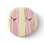 kawaii bacon so happy breakfast buttons