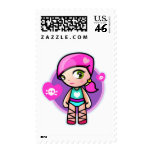 kawaii ballerina postage