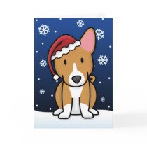 Kawaii Basenji Christmas Card