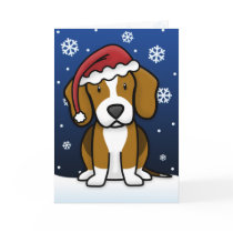 Kawaii Beagle Christmas Card