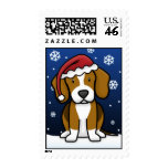 Kawaii Beagle Christmas Postage Stamps