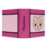 Kawaii Bear School Avery Binder