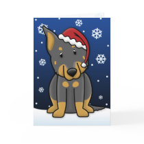 Kawaii Beauceron Christmas Card