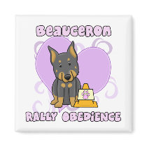 Kawaii Beauceron Rally Obedience Fridge Magnet