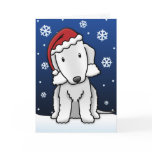 Kawaii Bedlington Terrier Christmas Card